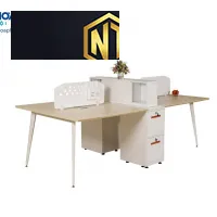 Tổng hợp 100+ bàn làm việc theo từng cụm có 4 người được sản xuất tại Nội Thất Ngọc Thịnh